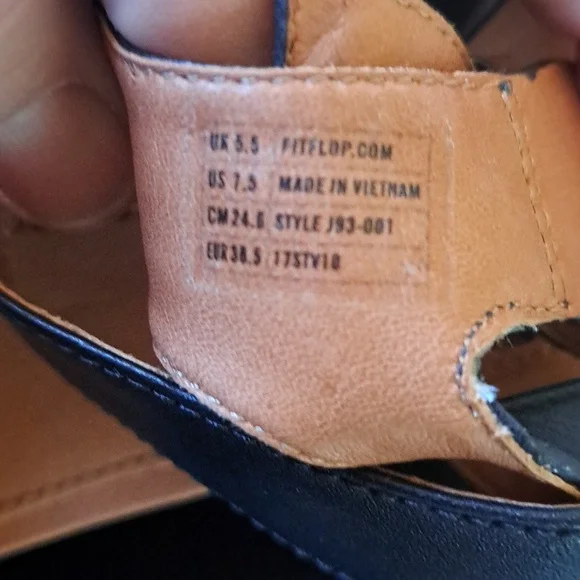 Fitflop Womens Cova Casual Closed Toe Black Suede Slingback Low Sandals S-7.5 - Picture 8 of 9